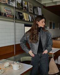 Milena geaca bomber cu maneci bufante KALINKA FURS