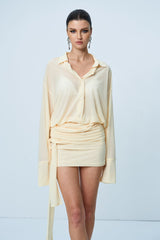 Crissy rochie tip camasa transparentă pe corp