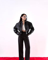 Milena geaca bomber cu maneci bufante KALINKA FURS