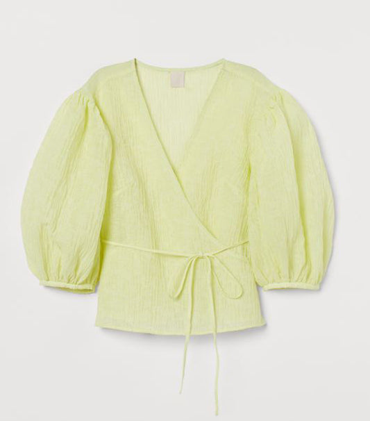 Neon bluza cu mâneci bufante. Mărime M