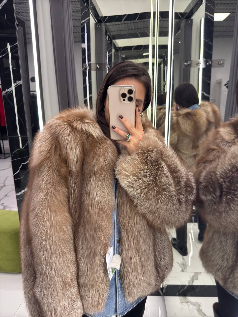Blana din vulpe naturală. Lungime 70cm KALINKA FURS