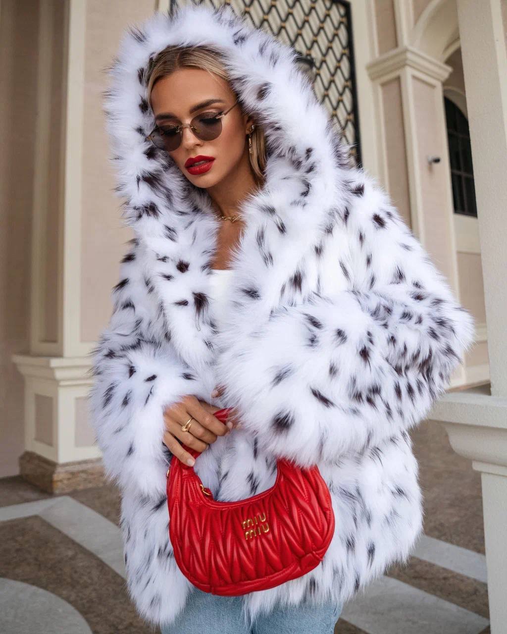 Eco lynx fur coat. Blana eco din linx KALINKA FURS