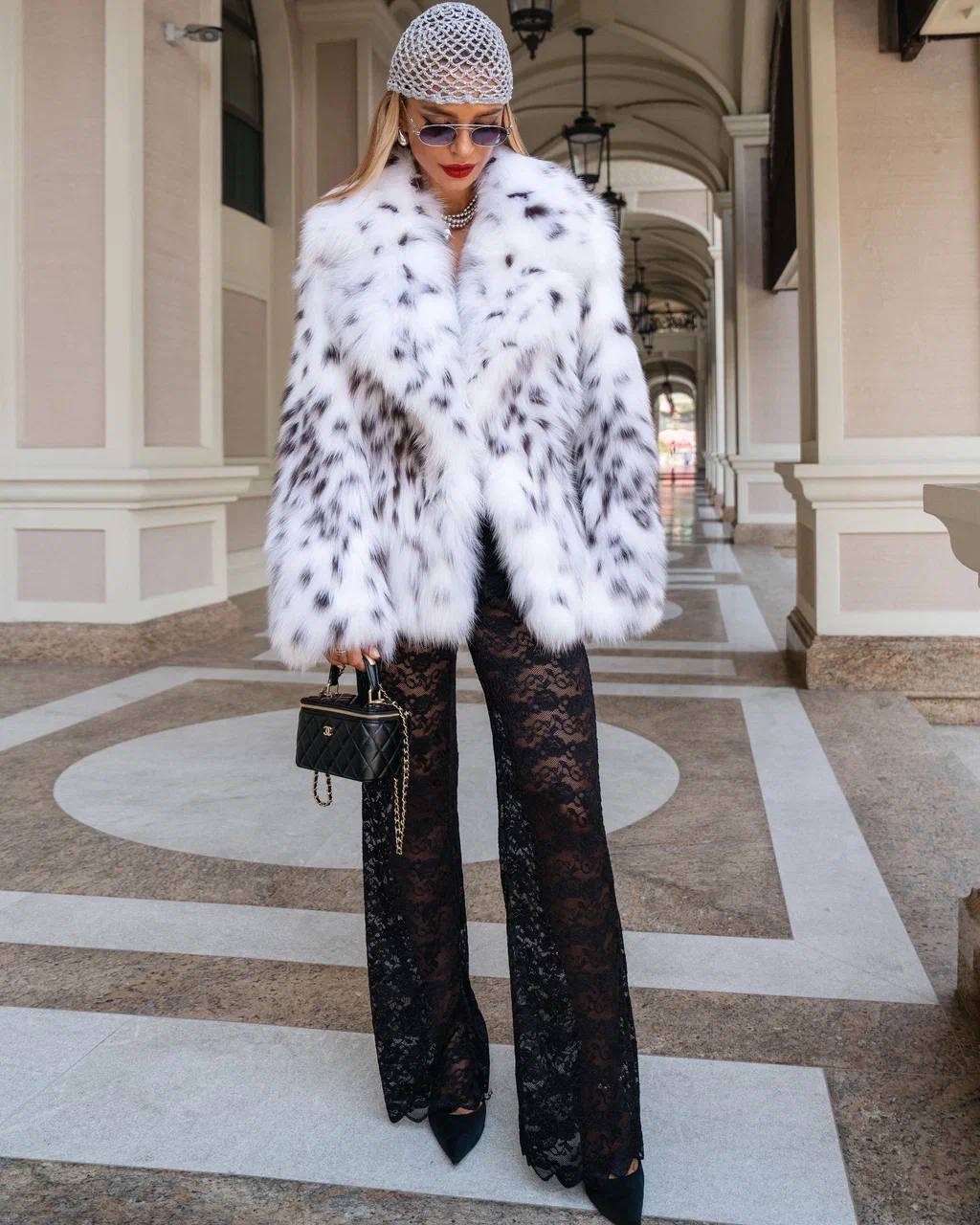 Eco lynx fur coat. Blana eco din linx KALINKA FURS