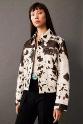 Andra faux leather print jacket