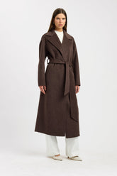 Rommie wool coat with drawstring