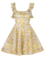 Alaia rochie florata ajustată în talie