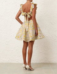 Alaia rochie florata ajustată în talie