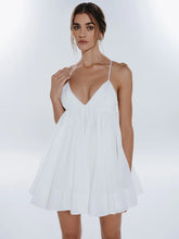 Franka white summer dress with straps