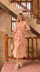 Rochie midi cu imprimeu floral