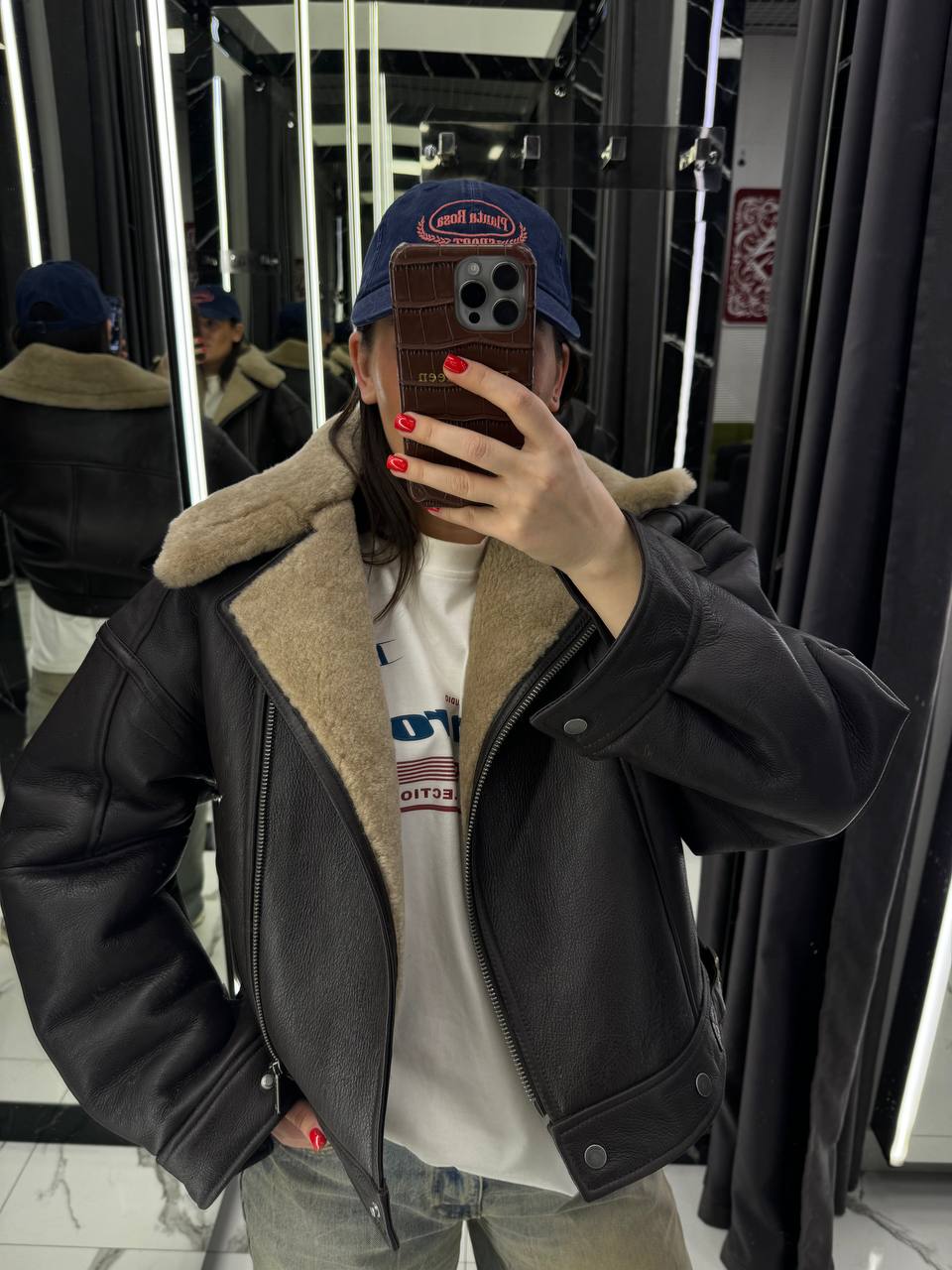 Shearling Leather Jacket. Cojoc din piele naturală KALINKA FURS