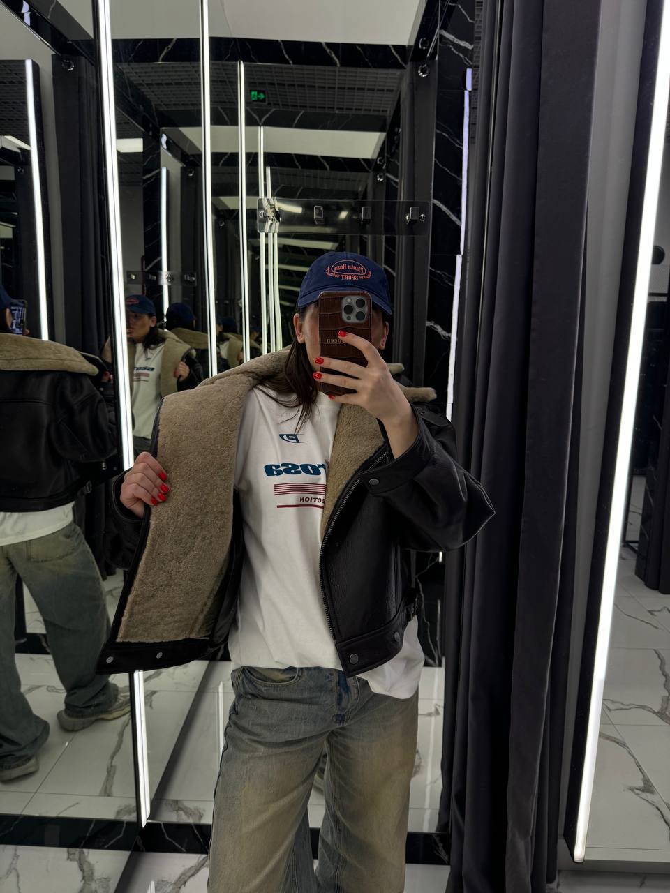 Shearling Leather Jacket. Cojoc din piele naturală KALINKA FURS