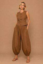 Compleu -Top si Pantaloni Balloon