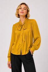 Bluză elegantă mustard, M