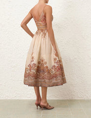 Zarina rochie midi cu ilustrație