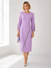 Rochie midi eleganta cu mâneci