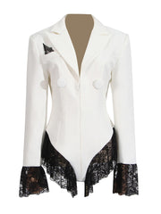 Sacou pe talie cu detalii din dantela