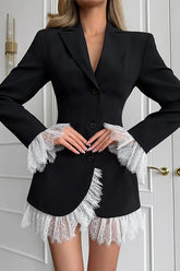 Waist jacket with lace details