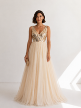 Erya Rochie champagne cu paiete