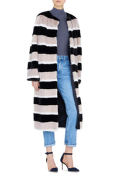 Natural mink fur in three colors, length 100 cm