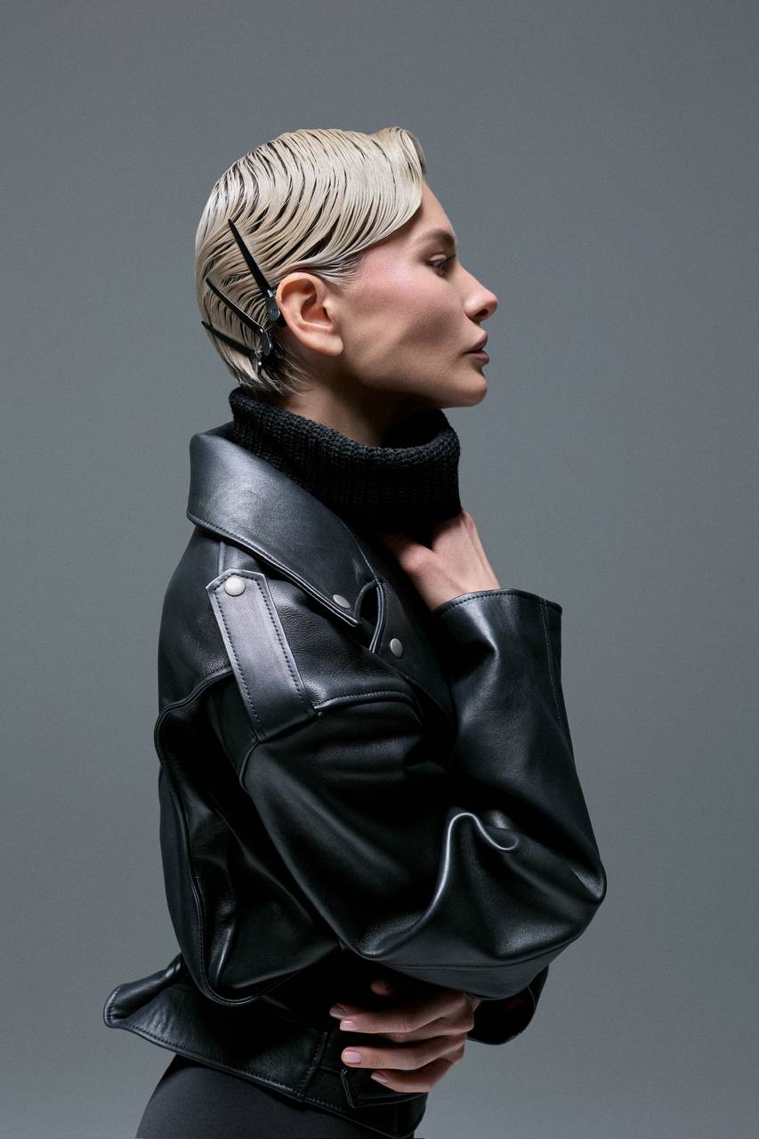 Classic modern jacket. Geaca clasică modern twist KALINKA FURS