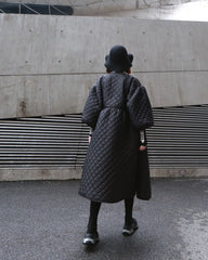 Puff sleeve kimono coat. Trench kimono cu mâneci pufoase KALINKA FURS
