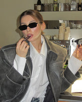 Oversized vintage effect jacket. Geaca cu efect vintage KALINKA FURS