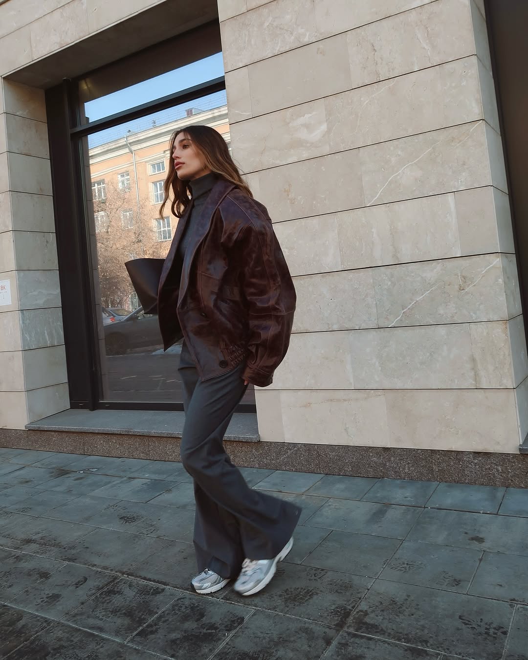 Old vintage jacket. Geaca cu efect old vintage KALINKA FURS