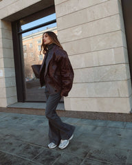 Old vintage jacket. Geaca cu efect old vintage KALINKA FURS