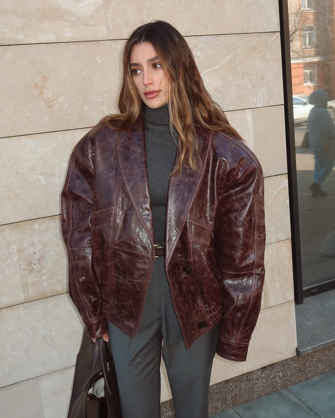 Old vintage jacket. Geaca cu efect old vintage KALINKA FURS