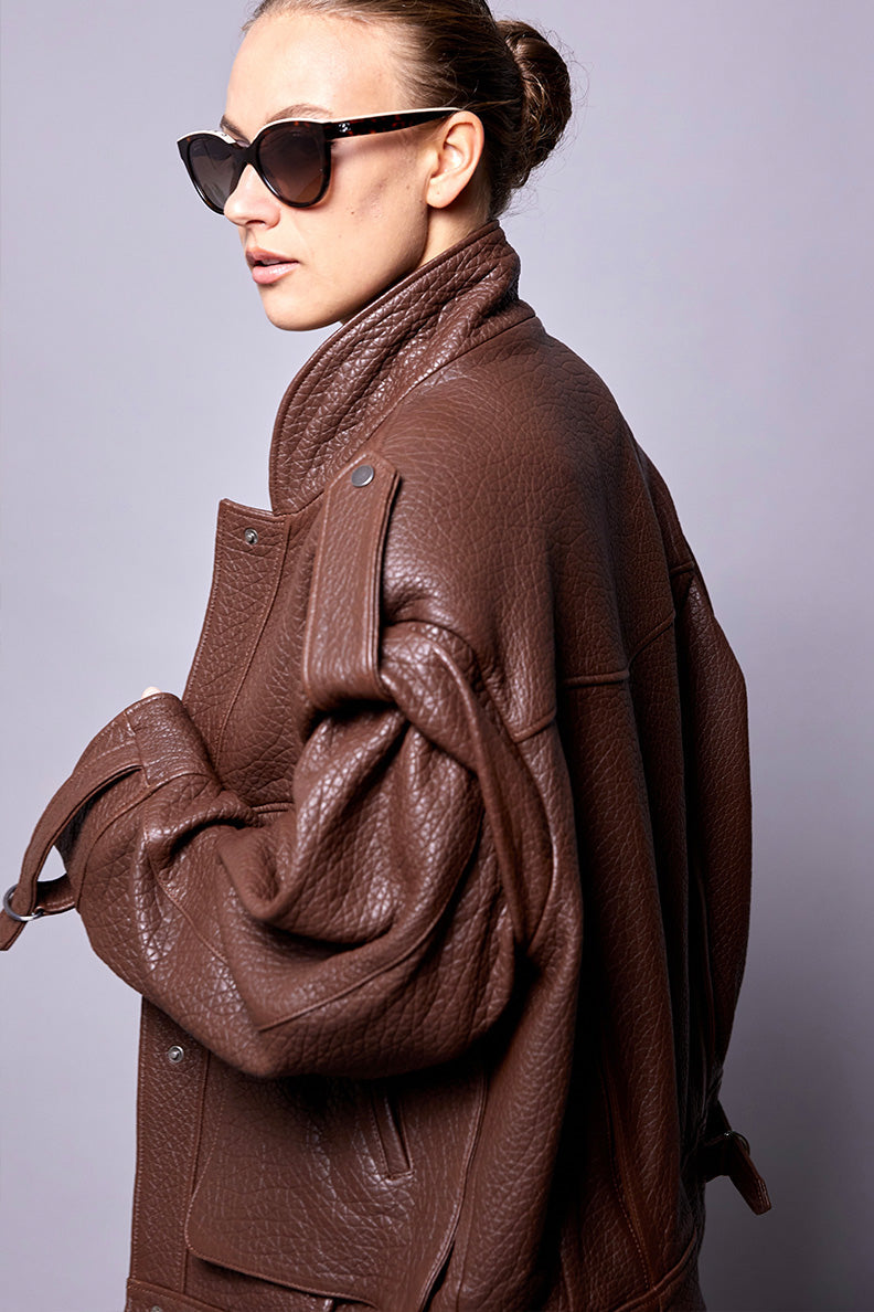 Oversized masculine jacket. Geaca masculină cu buzunare KALINKA FURS