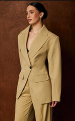 Set sacou cu umeri dublați și pantaloni KALINKA FURS