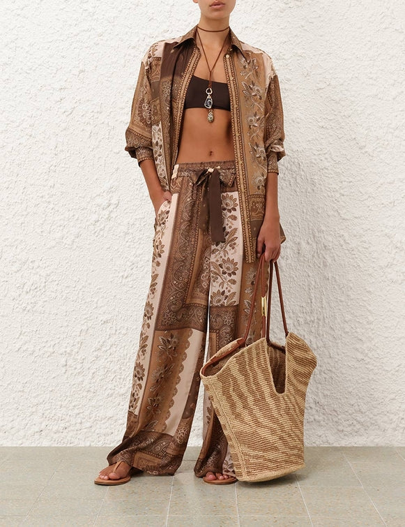 Boho set bluză si pantaloni KALINKA FURS