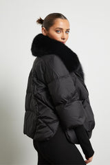 Vally Goose down jacket with polar fox collar