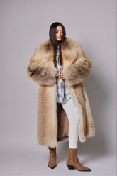 Joanna real fox fur jacket Gold