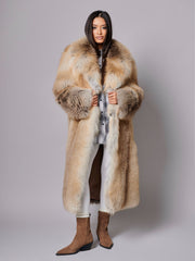 Joanna jacheta din blană naturală de vulpe Gold