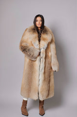 Joanna jacheta din blană naturală de vulpe Gold