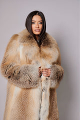 Joanna jacheta din blană naturală de vulpe Gold