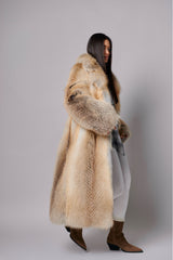 Joanna jacheta din blană naturală de vulpe Gold