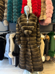 Illy palton din blana naturale de vulpe