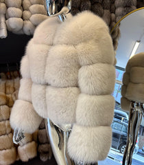 Jacheta din blana naturala de vulpe model scurt