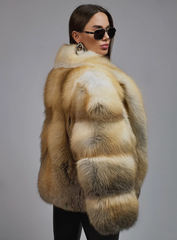 Blana naturala din vulpe aurie KALINKA FURS