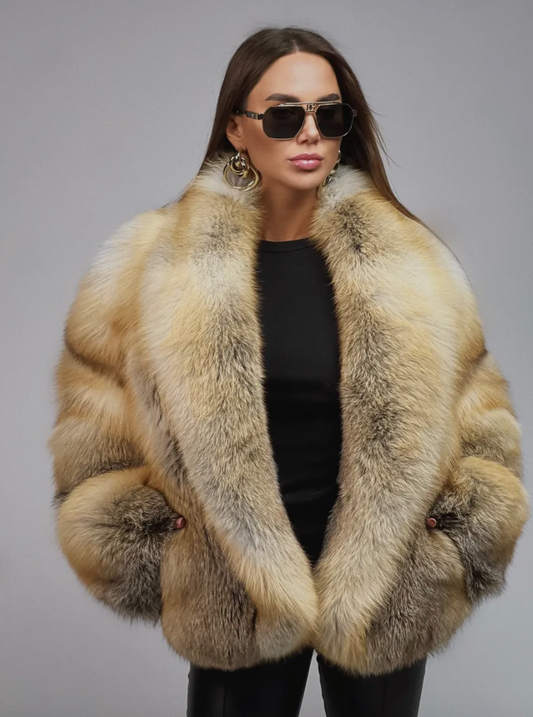 Blana naturala din vulpe aurie KALINKA FURS