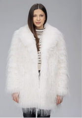 Blana ecologica din pene de strut. Culoare alb KALINKA FURS