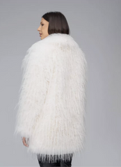 Blana ecologica din pene de strut. Culoare alb KALINKA FURS