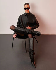 Leather shirt.Camasa din piele naturală. KALINKA FURS