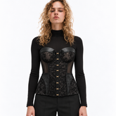 Corset negru dantelat