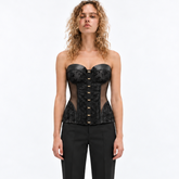 Corset negru dantelat