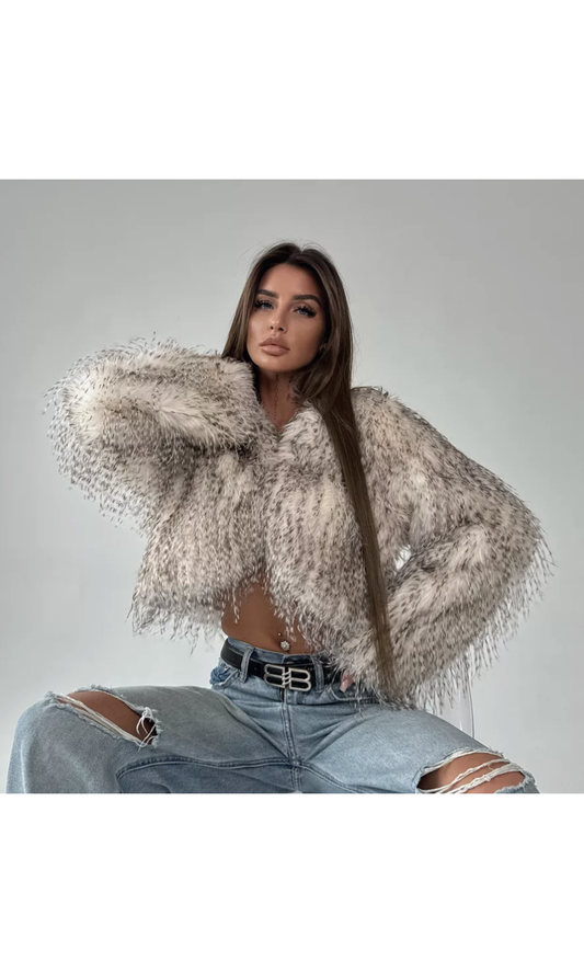 Blana ecologica din pene de strut, scurta KALINKA FURS