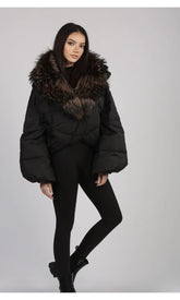 Ilene winter jacket with down and natural fur