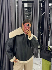 Natural shearling jacket leather. Cojoc din blana naturala de oaie KALINKA FURS